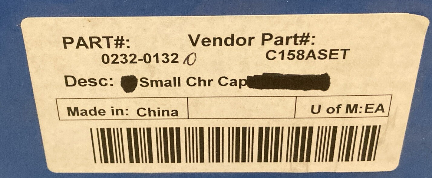 QTY 4 NEW VISION WHEEL 0232-0132 C158ASET CENTER CAP KIT NOS