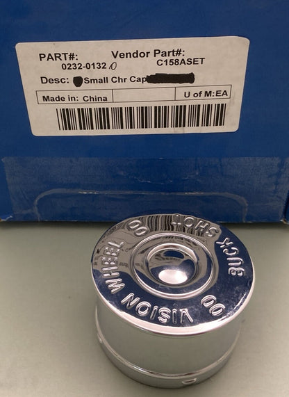 QTY 4 NEW VISION WHEEL 0232-0132 C158ASET CENTER CAP KIT NOS