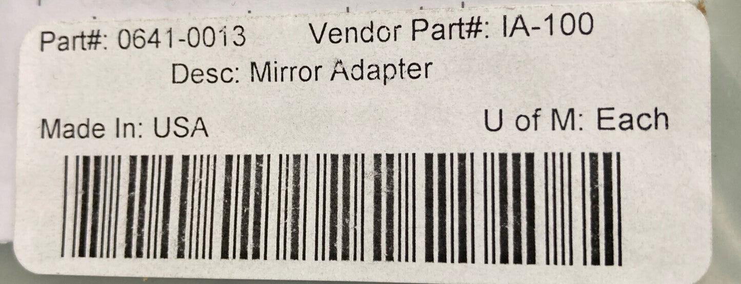NEW BILLET INTERNAL IA-100 MIRROR ADAPTER KIT, SUPERSEDE 0641-0013