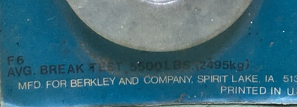 NEW GENUINE BERKLEY F6 SCISSOR HOOK HEAVY DUTY 5500# BRAKE TEST