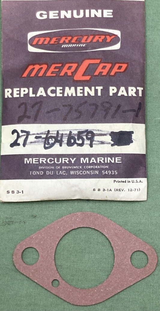 NEW GENUINE MERCURY QUICKSILVER 27-64659 GASKET CARBURETOR FLANGE