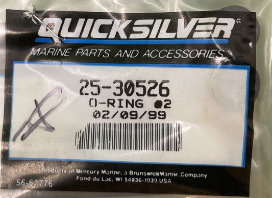 QTY 2 NEW GENUINE MERCURY 25-30526 O-RING