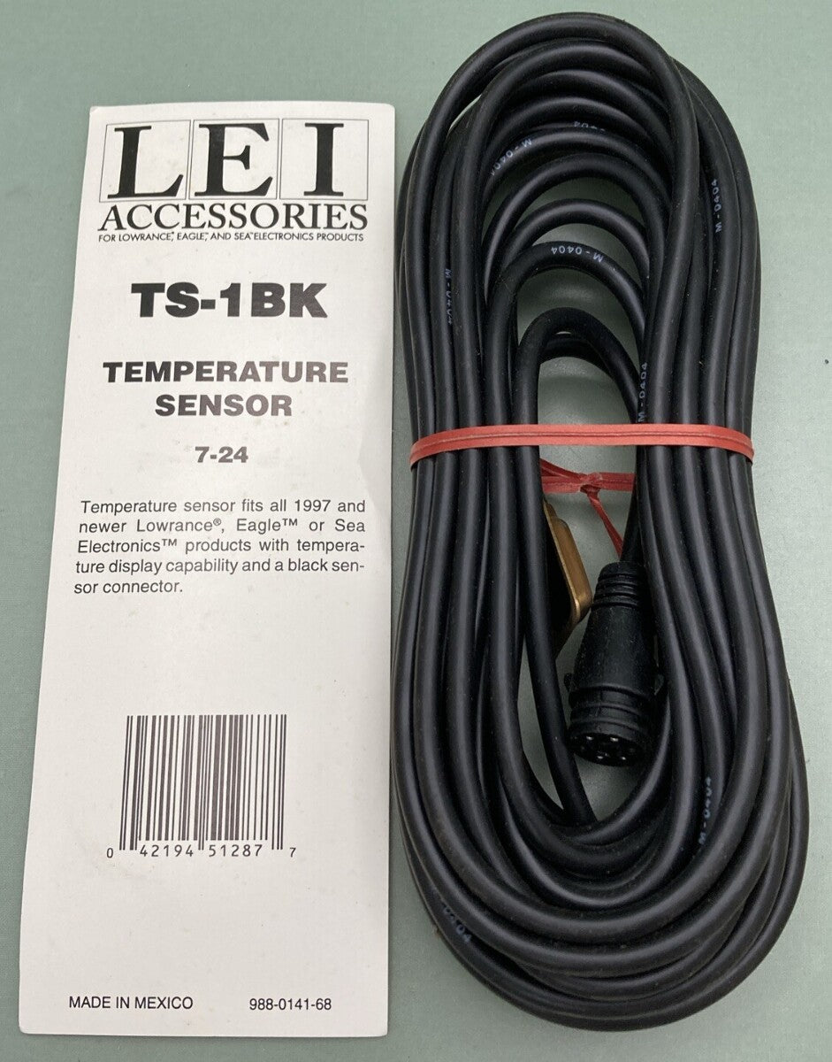NEW GENUINE LEI ACCESSORIES TS-1BK TEMPERATURE SENSOR 7-24 LOWRANCE EAGLE