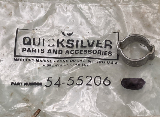 QTY 5 NEW GENUINE MERCURY QUICKSILVER 54-55206 CLAMP FUEL LINE OUTBOARD 115HP