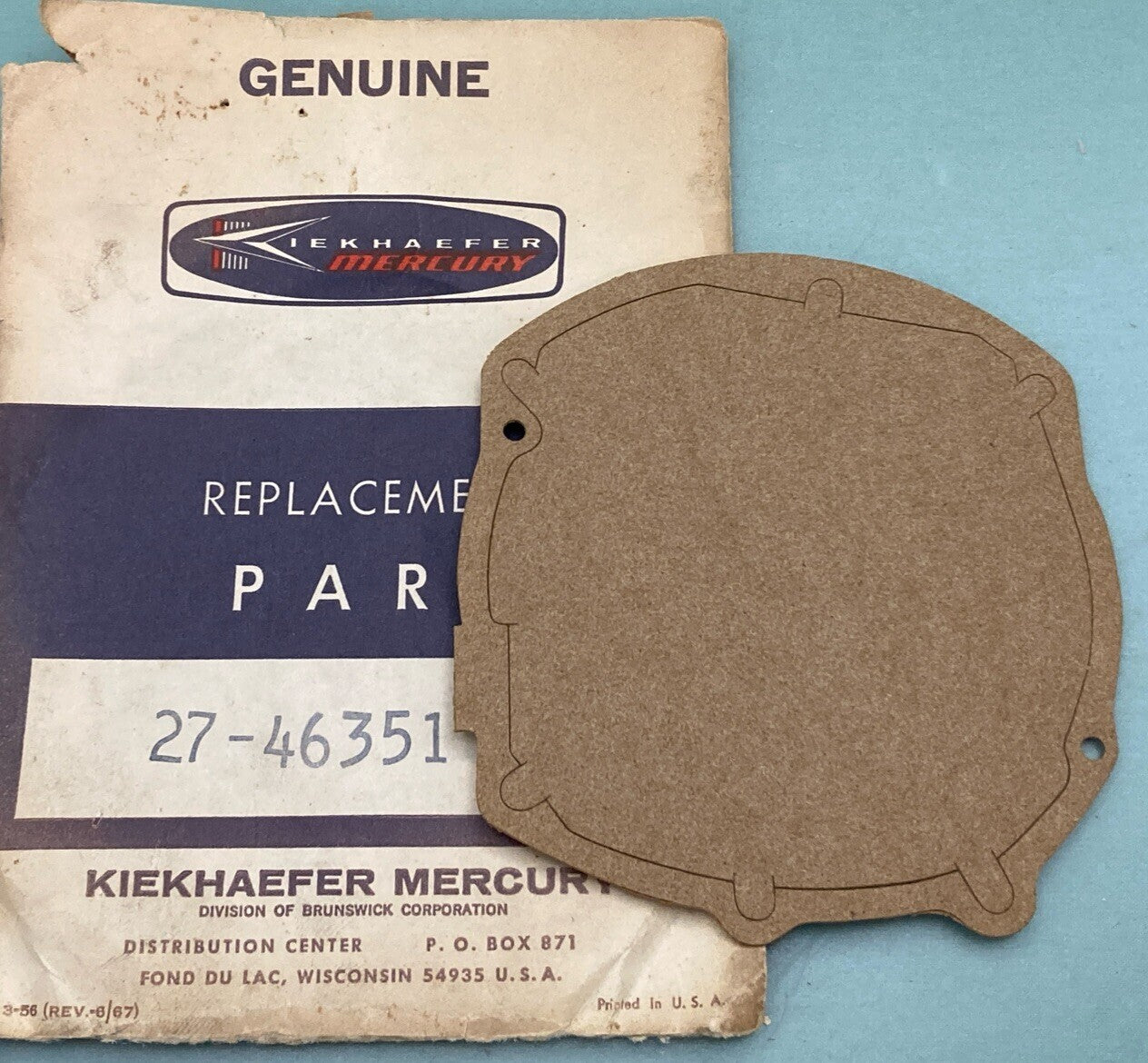 QTY 2 NEW GENUINE MERCURY 27-46351 GASKET ADAPTOR TO PRIMARY HOUSING