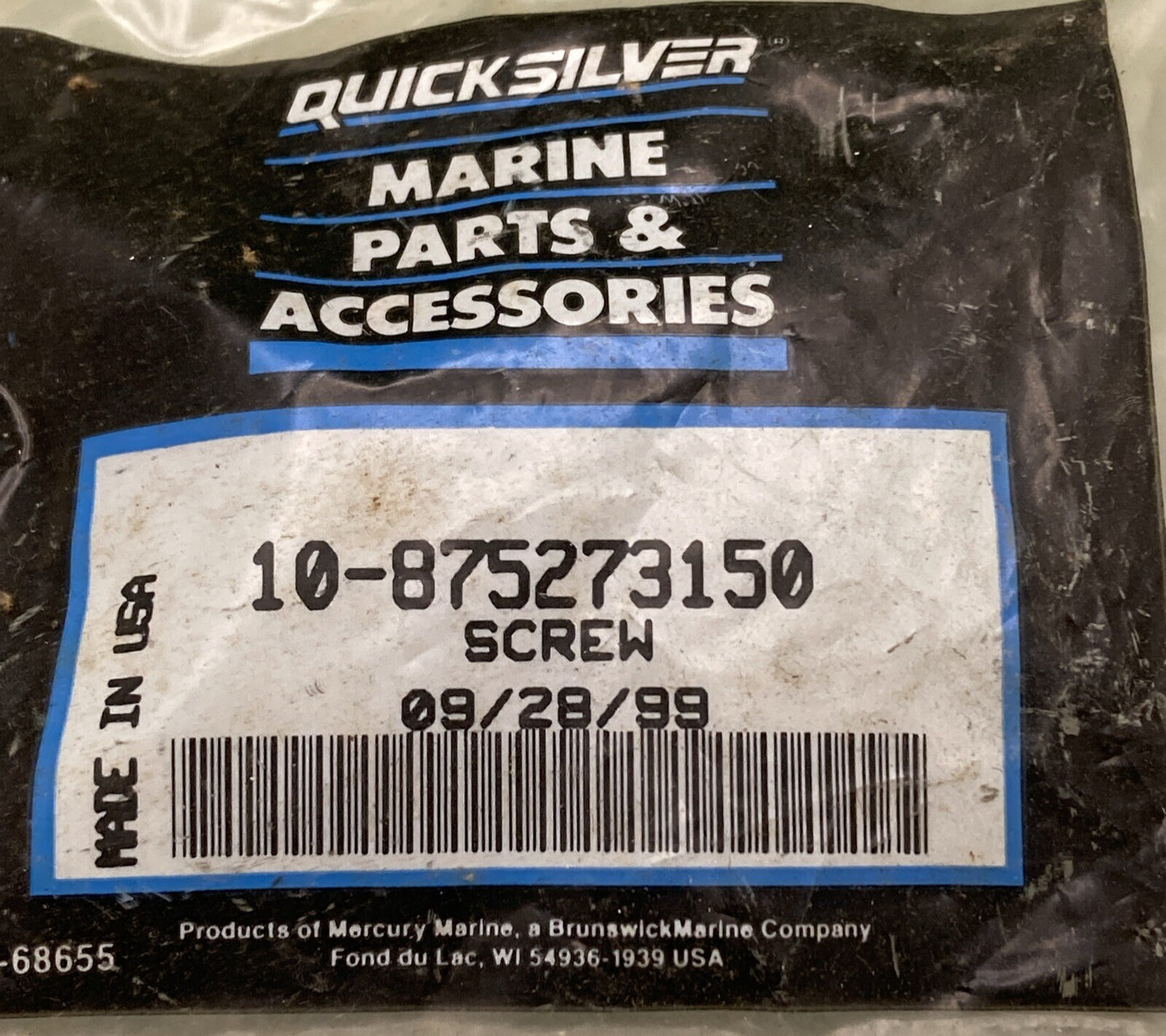 NEW GENUINE MERCURY QUICKSILVER 10-875273150 SCREW