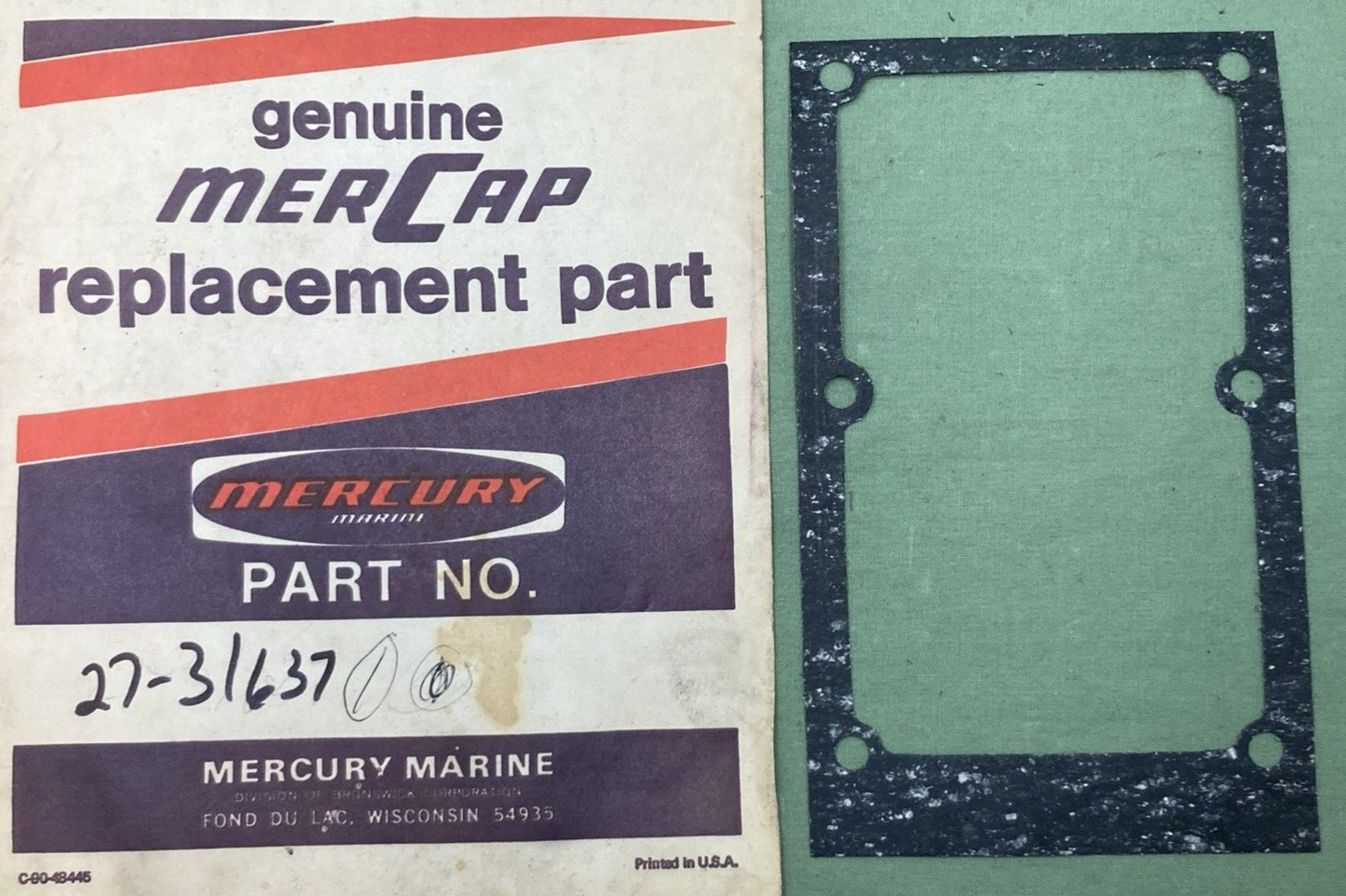 NEW GENUINE MERCURY QUICKSILVER 27-31637 GASKET SHIFT FORK COVER TO DRIVE SHAFT
