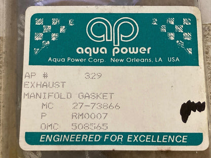 NEW AQUA POWER 329 GASKET EXHAUST MANIFOLD CYLINDER HEAD MERCURY 27-73866