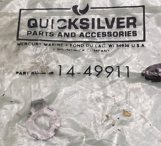 QTY 2 NEW GENUINE MERCURY QUICKSILVER 14-49911 TAB WASHER G HSNG OUTBOARD 20HP
