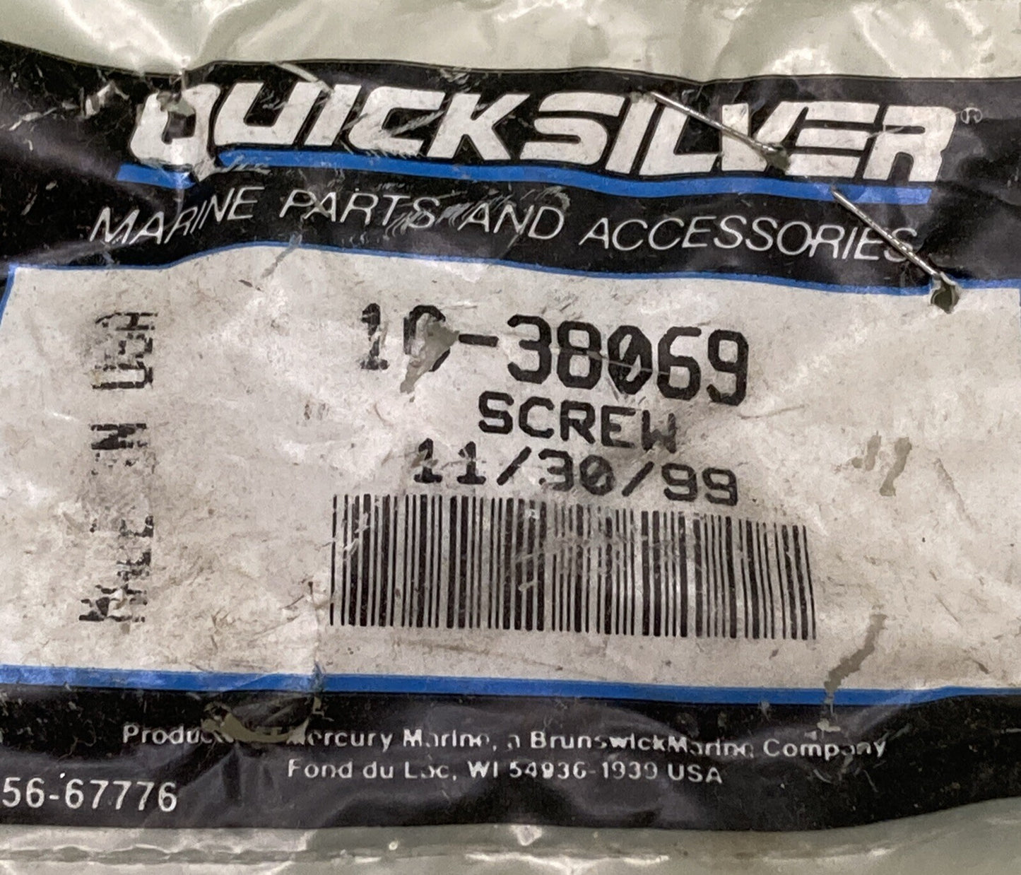 NEW GENUINE MERCURY QUICKSILVER 10-38069 SCREW SPRING ACTUATOR EXHAUST EX PLT
