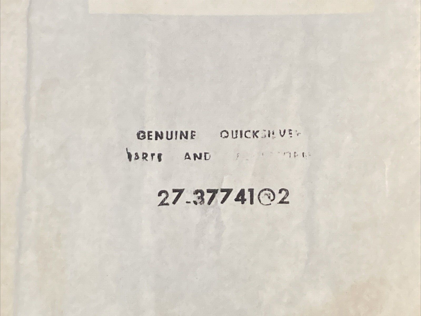NEW GENUINE MERCURY 27-37741 GASKET BAFFLE PLATE TO EXHAUST MANIFOLD COVER
