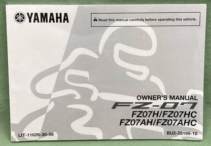 NEW GENUINE YAMAHA LIT-11626-30-56 OWNERS MANUAL FZ07 2017