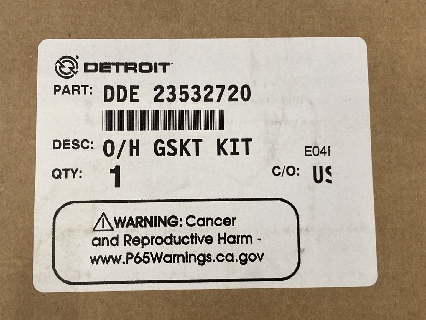 NEW GENUINE DETROIT DDE 2352720 Overhaul Gasket Kit