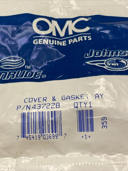 NEW OMC 437228 COVER AND GASKET ASSEMBLY