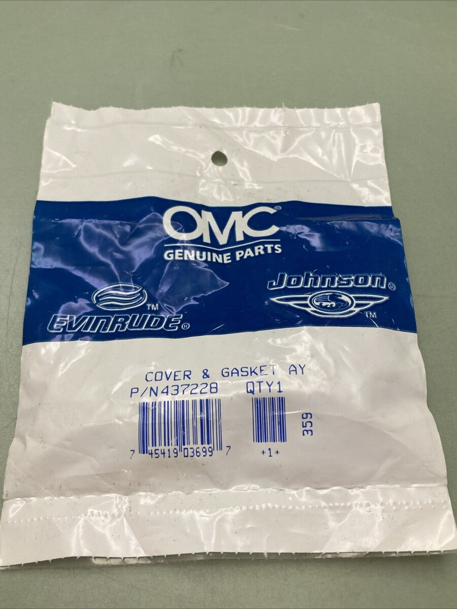 NEW OMC 437228 COVER AND GASKET ASSEMBLY