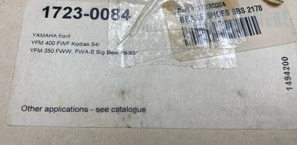 NEW PARTS UNLIMITED 1723-0084 / 2178 BRAKE SHOES YAMAHA