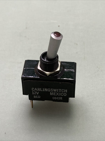 NEW CARLING 0847R TOGGLE SWITCH 12V RED