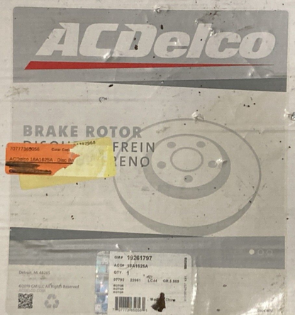 NEW GENUINE ACDELCO 18A1625A BRAKE ROTOR 6 LUG GM 19261797