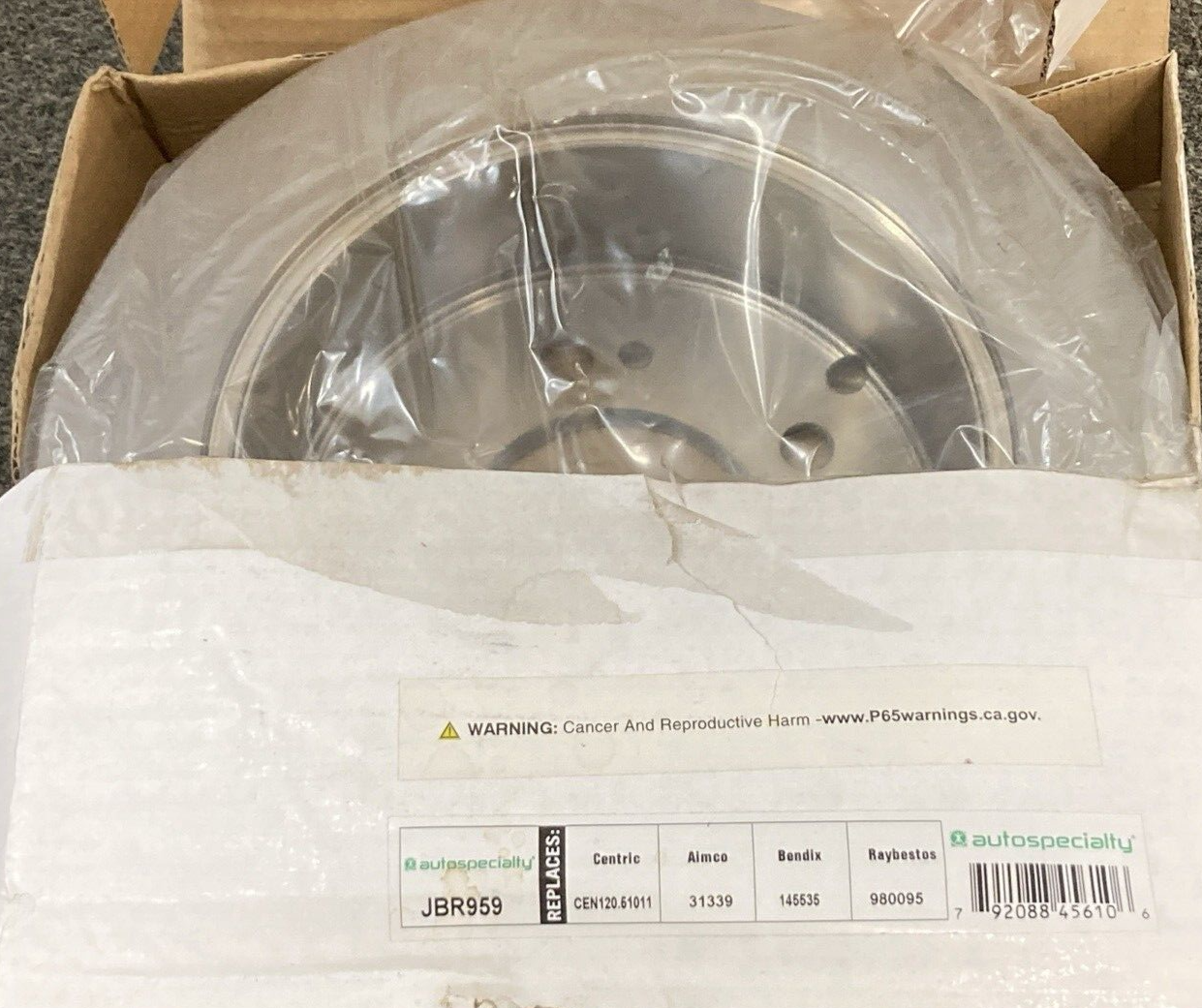 NEW AUTOSPECIALTY JBR959 BRAKE ROTOR REAR KIA HYUNDAI