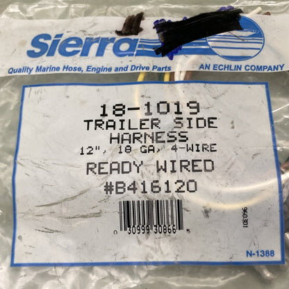 NEW GENUINE SIERRA 18-1019 TRAILER SIDE HARNESS 12"