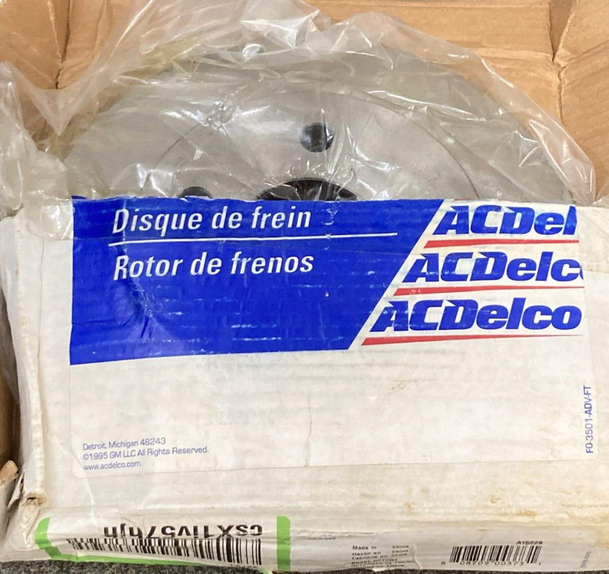 NEW GENUINE ACDELCO ADVANTAGE A15229 BRAKE ROTOR REAR FORD MERCURY COUGAR