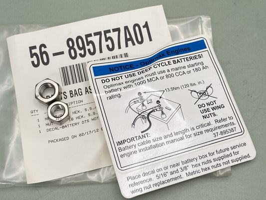 NEW REPLACES MERCURY QUICKSILVER 56-895757A01 PARTS BAG ASSEMBLY