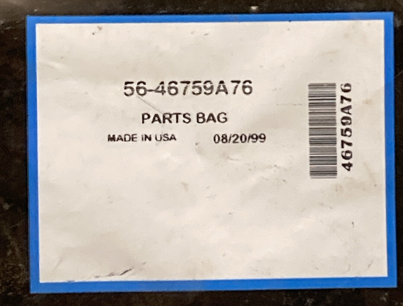 NEW GENUINE MERCURY QUICKSILVER 56-46759A76 PARTS BAG
