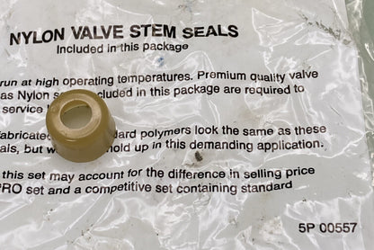 QTY 8 NEW GENUINE FEL-PRO 5P 00557 NYLON VALVE STEM SEALS