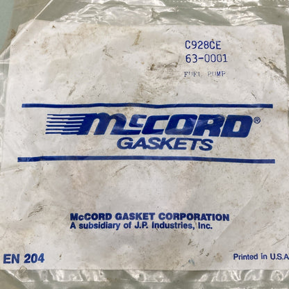 NEW GENUINE MCCORD GASKETS 63-0001 GASKET FUEL PUMP