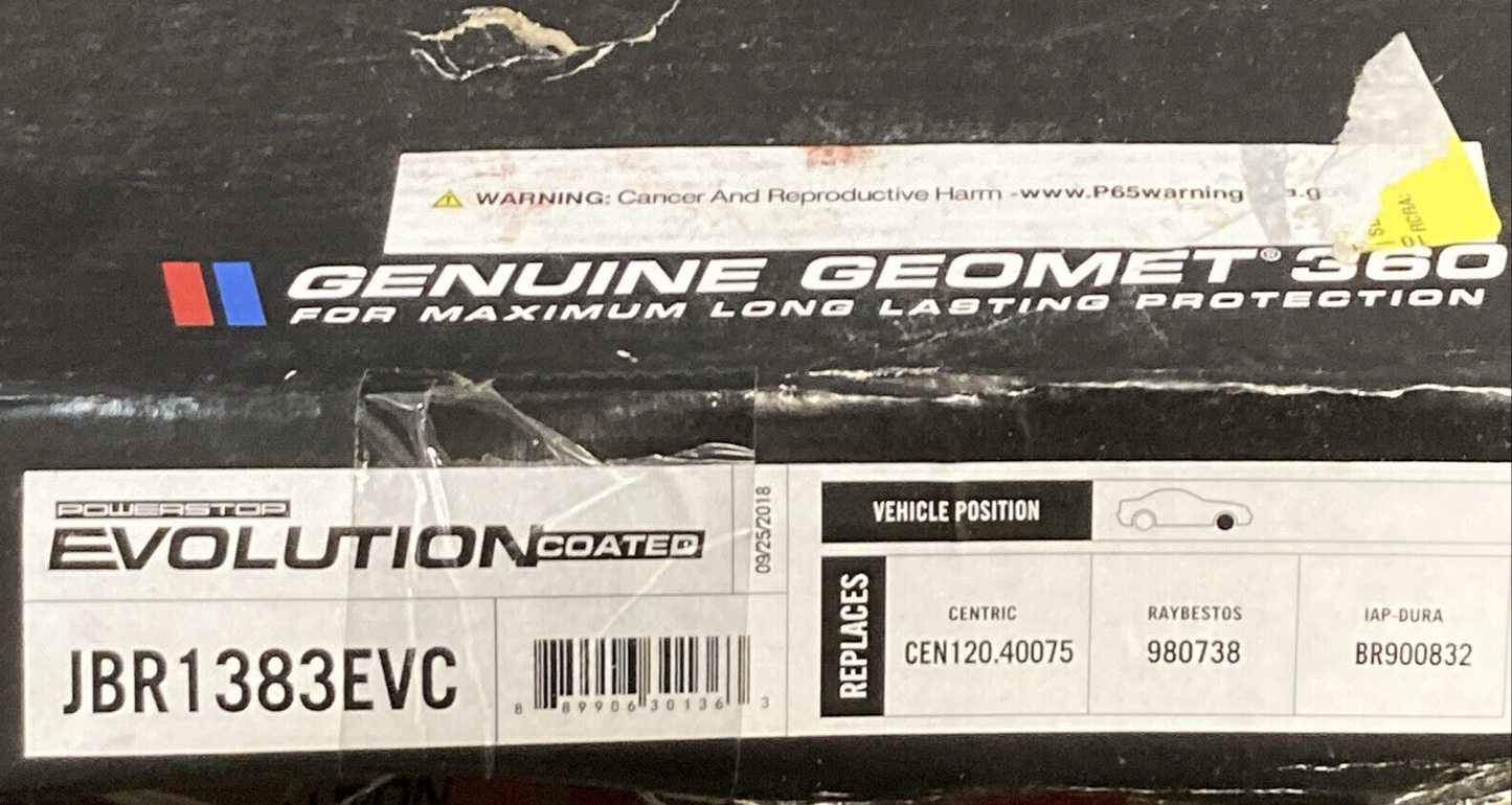 NEW POWER STOP JBR1383EVC BRAKE ROTOR Evolution Coated FRONT HONDA ACURA