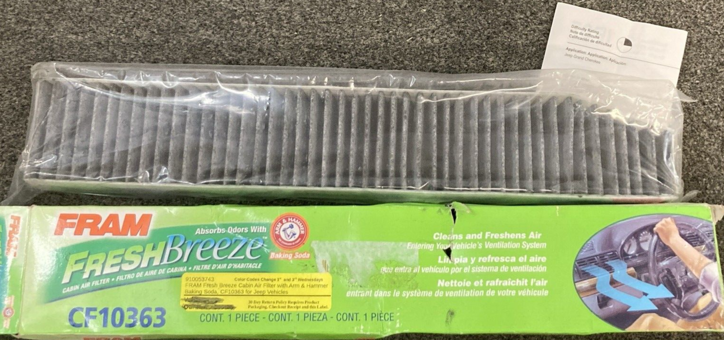 NEW GENUINE FRAM CF10363 CABIN AIR FILTER FRESHBREEZE™ JEEP