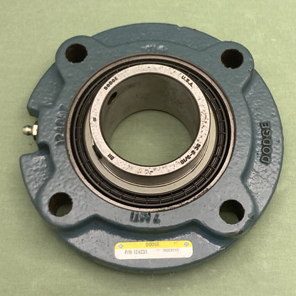 NEW DODGE 124231 FC-SC-203 FLANGE BALL BRG 2-3/16" BORE 5.4" BOLT CIRCLE 4 HOLE