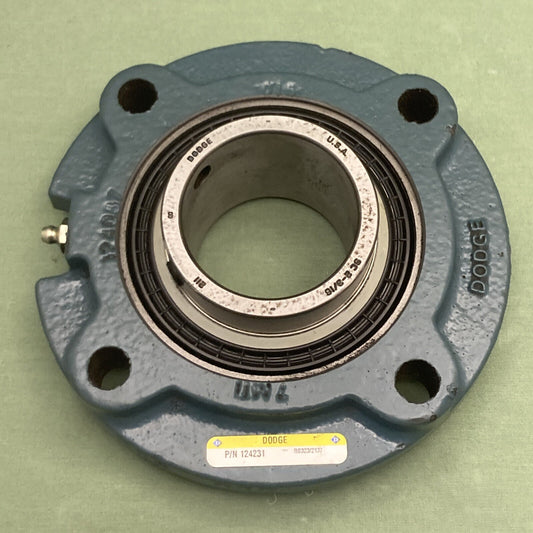 NEW DODGE 124231 FC-SC-203 FLANGE BALL BRG 2-3/16" BORE 5.4" BOLT CIRCLE 4 HOLE