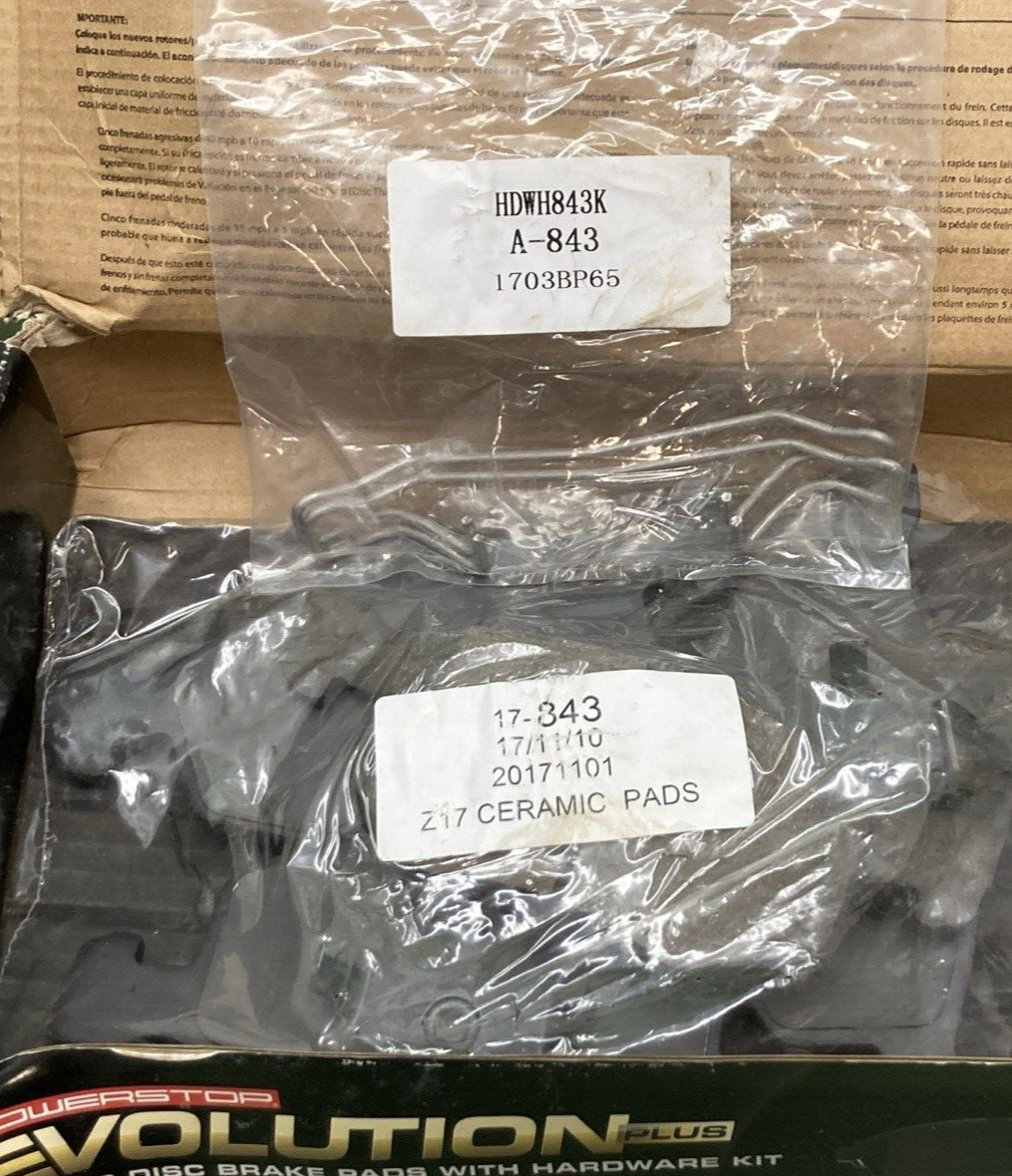 NEW POWER STOP 17-843 Z17 Brake Pad SET Evolution+ Ceramic Ford Mercury Mazda