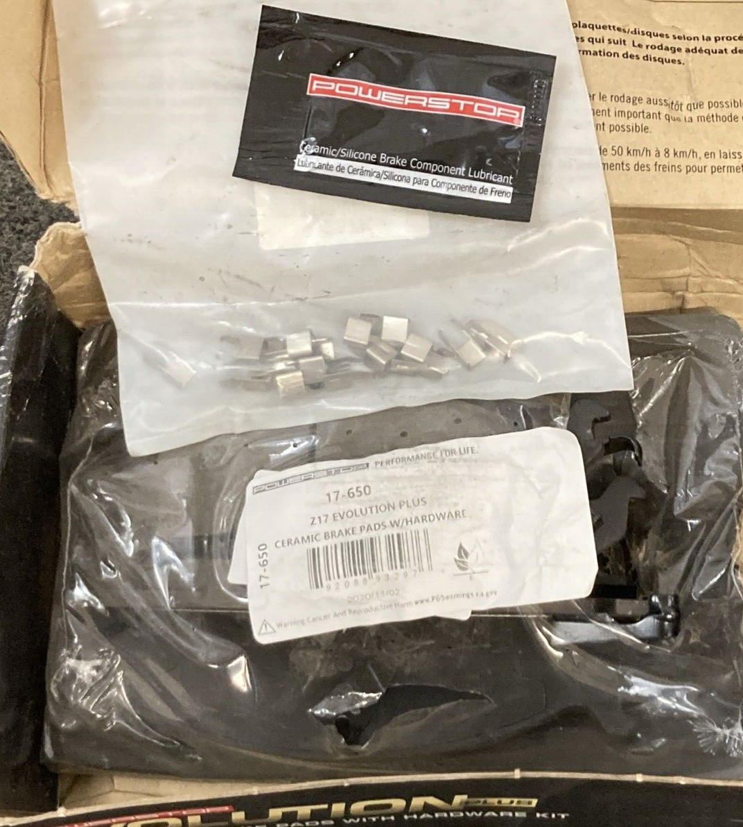 NEW POWER STOP 17-650 Z17 Brake Pad SET Low Evolution+ Ceramic Chyr Dodge Plym