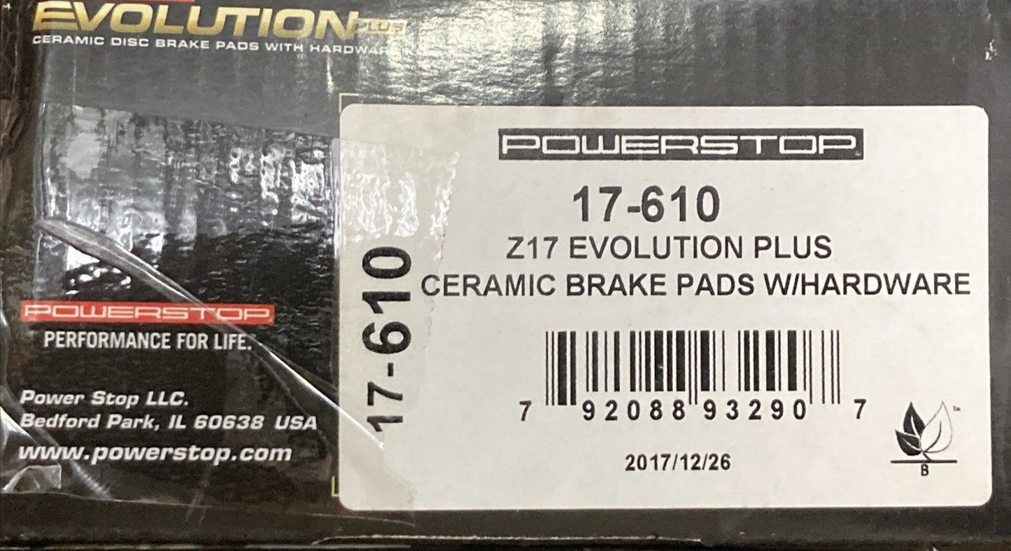 NEW POWER STOP 17-610 Z17 Brake Pad SET Evolution+ Ceramic Ford Lincoln Mercury