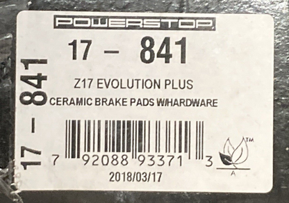 NEW POWER STOP 17-841 Z17 Brake Pad SET Evolution+ Ceramic Front Chrysler Dodge