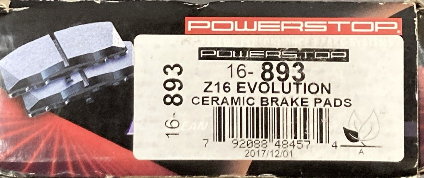 NEW POWER STOP 16-893 Z16 Brake Pad SET Evolution Ceramic Front Mazda '01-'02