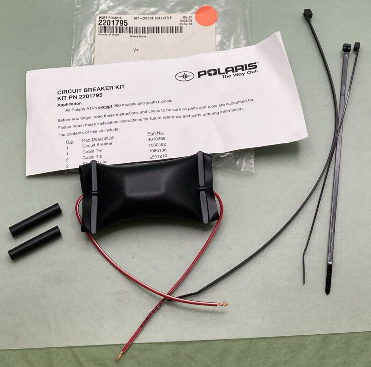 NEW GENUINE POLARIS  2201795 Kit - Circut Breaker, Fan