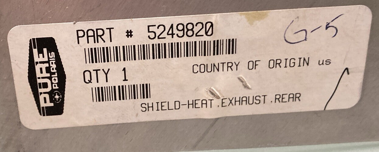 NEW GENUINE POLARIS 5249820 EXHAUST HEAT SHIELD