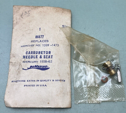 NEW BO MARINE 86677 CARBURETOR NEEDLE AND SEAT MERCURY 1399-1473