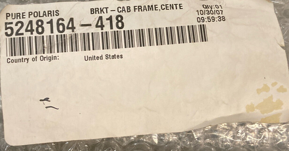 NEW GENUINE POLARIS 5248164-418 BRACKET CAB FRAME, CENTER, F.B.W.