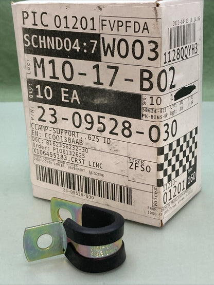 QTY 10 NEW GENUINE FREIGHTLINER 23-09528-030 5/8"X5/8" SINGLR LOOP SUPPORT CLAMP
