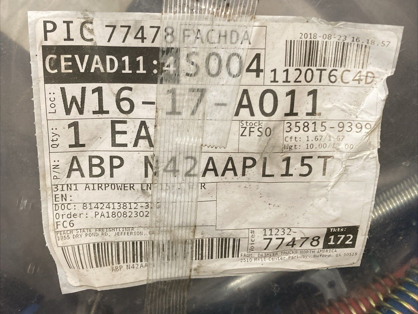 NEW GENUINE ALLIANCE TRUCK PARTS N42AAPL15T 3IN1 AIRPOWER LN-15FT W/RD&BLU