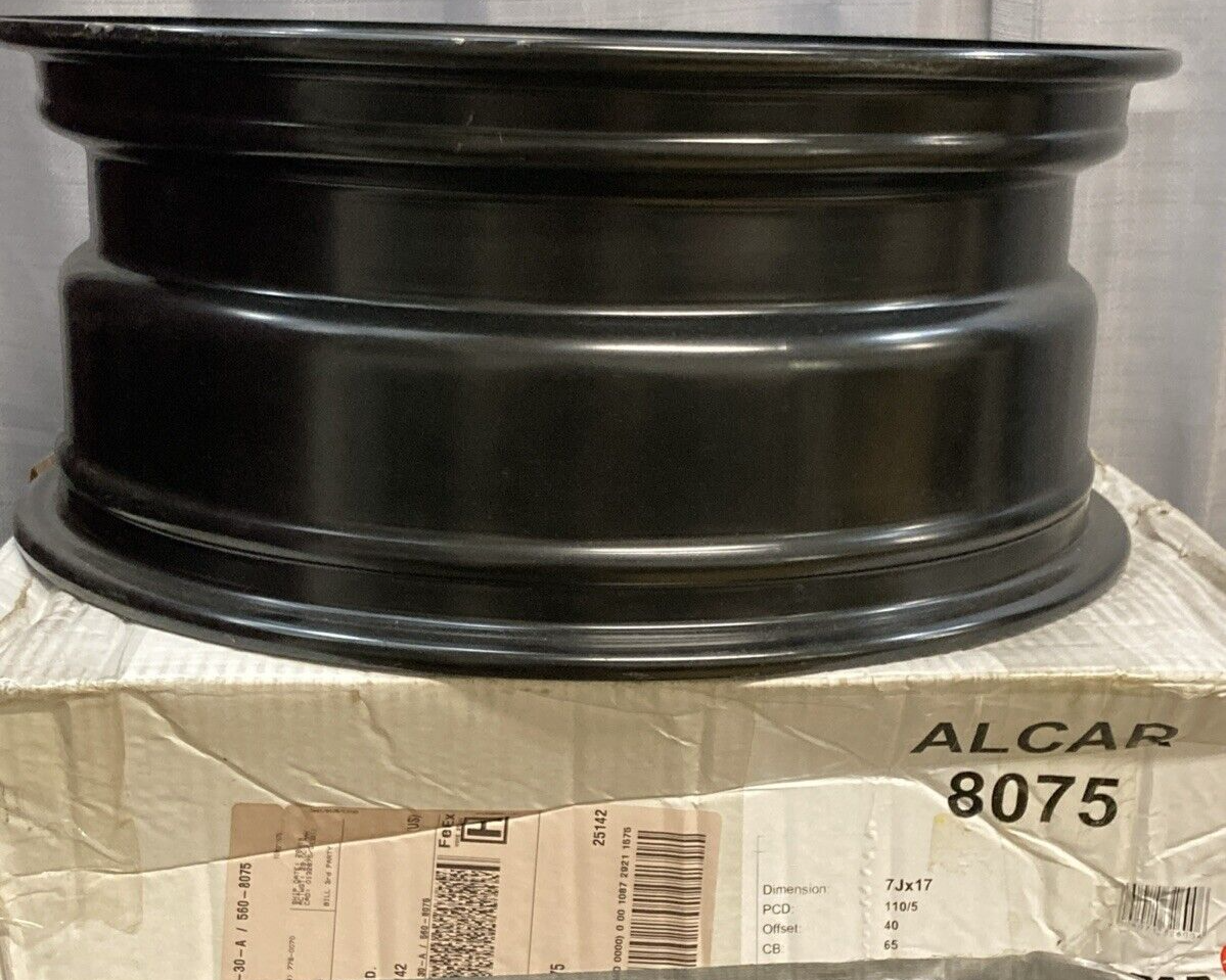 NEW ALCAR 8075 WHEEL RIM 7J/17 BLACK 17" 5 BOLT