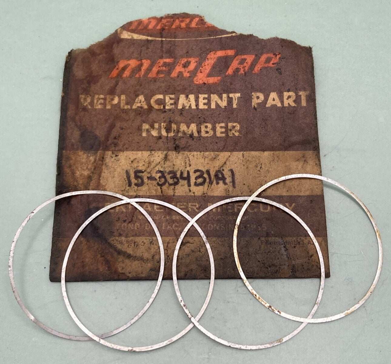 NEW GENUINE MERCURY 15-33431A1 SHIM SET GEAR HSNG ASM OUTBOARD 20HP