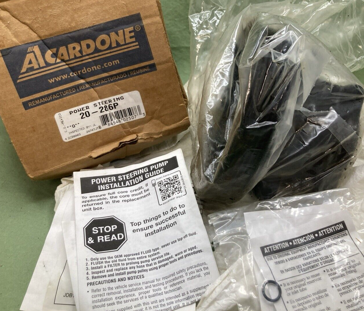 NEW CARDONE 20-286P POWER STEERING PUMP FORD