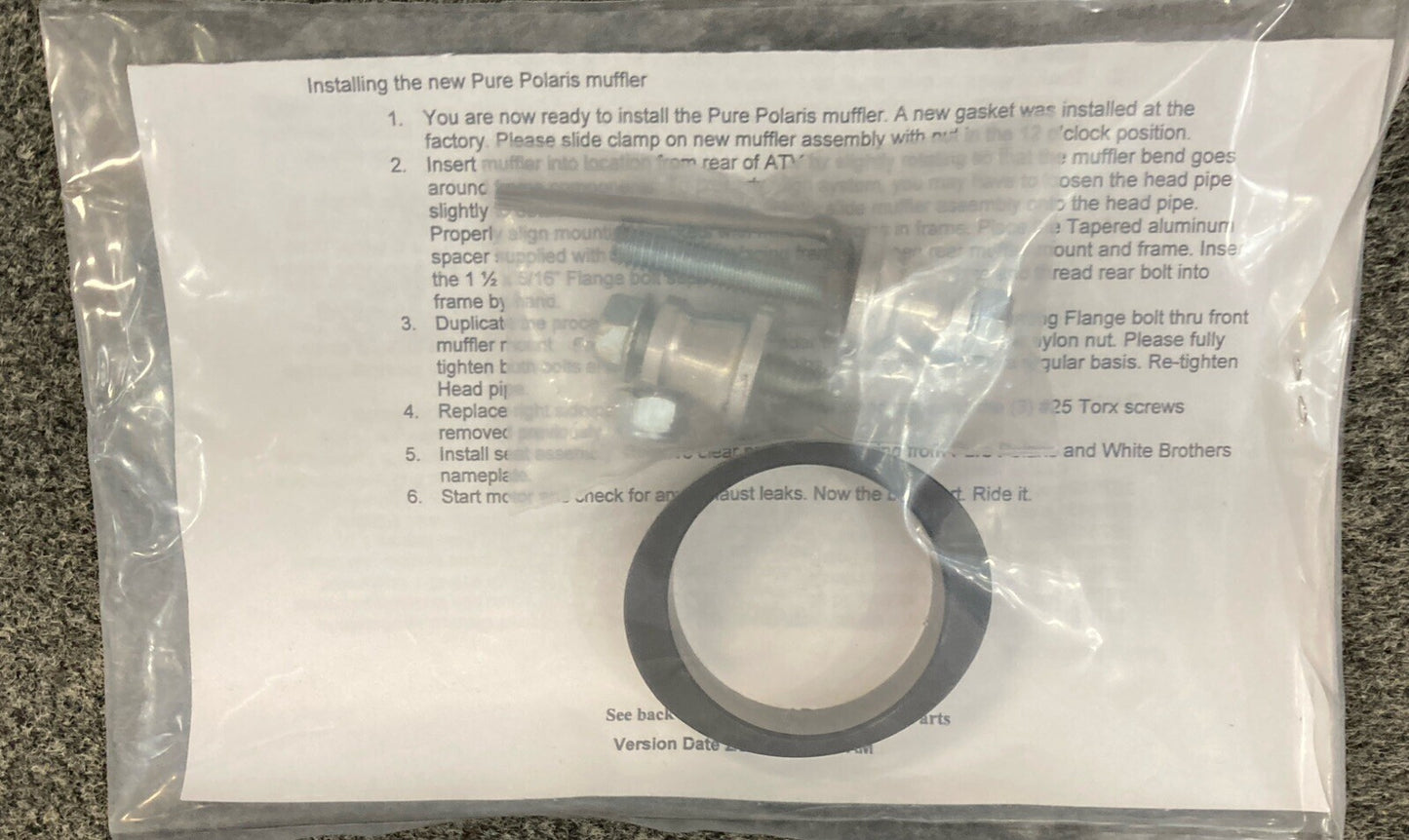 NEW GENUINE POLARIS 2875729 S-BEND MUFFLER, PREDATOR 500, 2003-2006