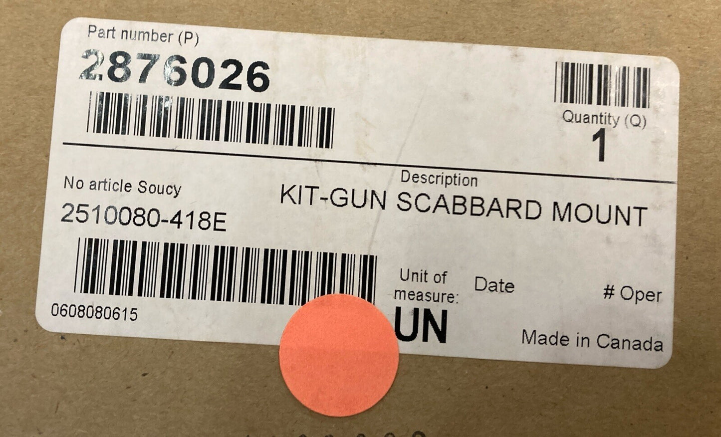 NEW GENUINE POLARIS 2875310 GUN SCABBARD MOUNT RH