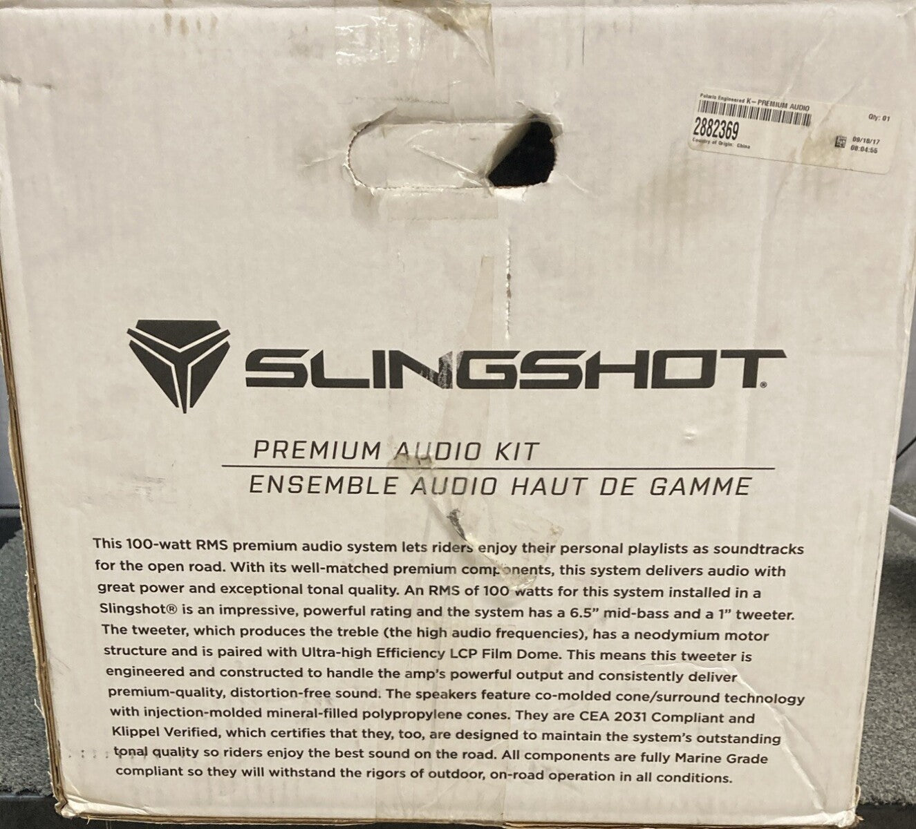 NEW GENUINE POLARIS SLINGSHOT 2882369 KPREMIUM AUDIO KIT